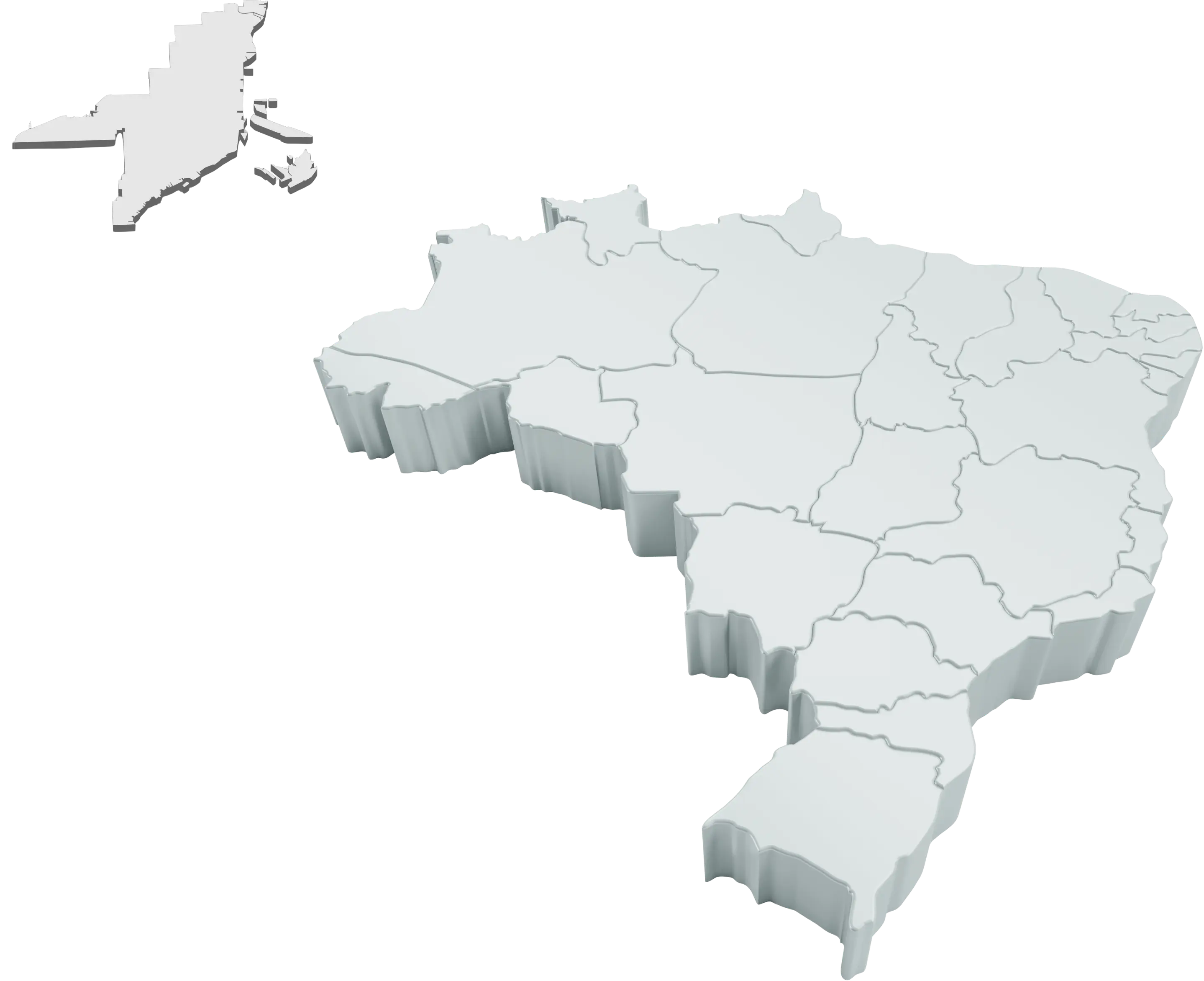 Mapa com os escritórios